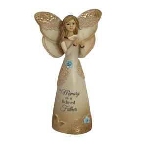 Angel Figurine In Memory of Beloved Father Dove Memorial Gift Light Your Way